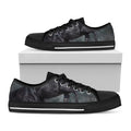 Black Stallion Horse Print Black Low Top Sneakers