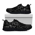 Black Tiger Portrait Print Black Running Shoes