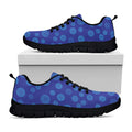 Blue Bullseye Target Pattern Print Black Running Shoes
