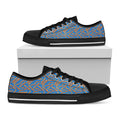 Blue Crispy Bacon Pattern Print Black Low Top Sneakers