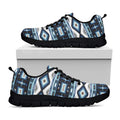 Blue Native Navajo Print Black Running Shoes