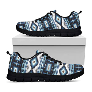 Blue Native Navajo Print Black Running Shoes