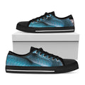 Blue Pit Viper Snake Print Black Low Top Sneakers