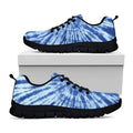 Blue Tie Dye Print Black Running Shoes