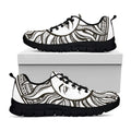 Bohemian Celestial Sun And Moon Print Black Running Shoes
