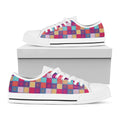 Boho Mandala Patchwork Pattern Print White Low Top Sneakers