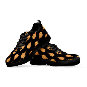 Buddha Pattern Print Black Running Shoes