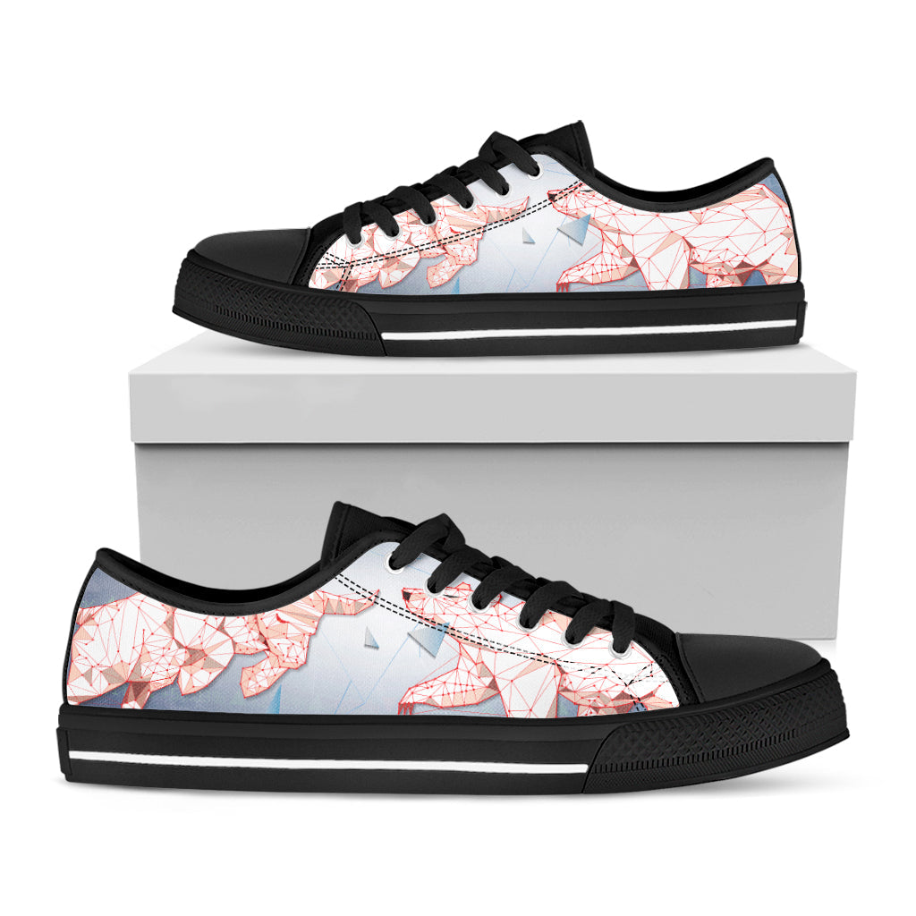 Bull And Bear Stock Market Print Black Low Top Sneakers