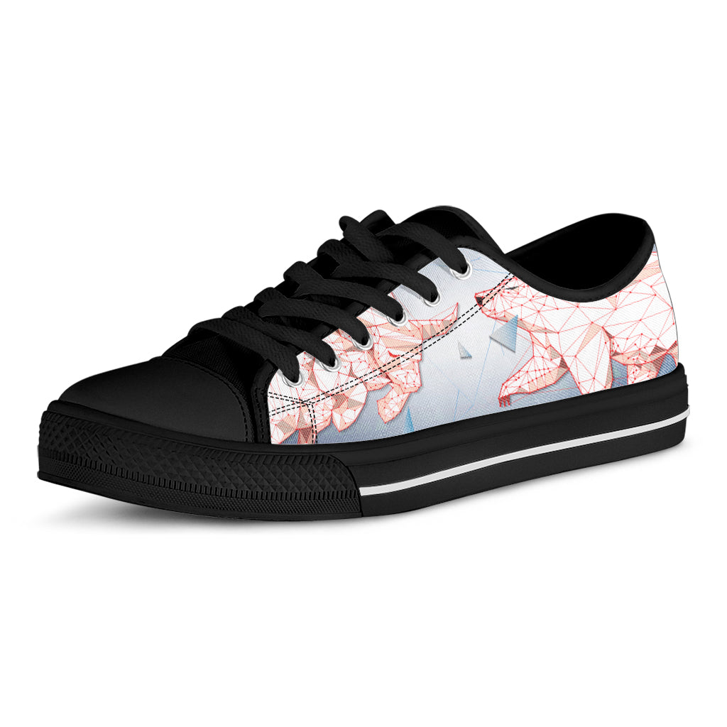 Bull And Bear Stock Market Print Black Low Top Sneakers