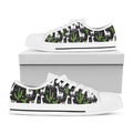 Cactus And Llama Pattern Print White Low Top Sneakers
