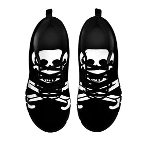 Calico Jack Pirate Flag Print Black Running Shoes