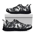 Camouflage Dazzle Wings Pattern Print Black Running Shoes