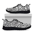 Cartoon Casino Card Pattern Print Black Running Shoes