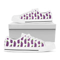 Cartoon Eggplant Pattern Print White Low Top Sneakers
