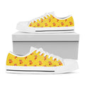 Cartoon Fox Pattern Print White Low Top Sneakers