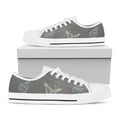 Cartoon Voodoo Doll Pattern Print White Low Top Sneakers