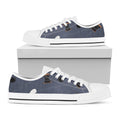 Cartoon Voodoo Doll Print White Low Top Sneakers