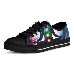 Chakras Of The Universe Print Black Low Top Sneakers