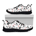 Chicken Ink Painting Pattern Print Black Running Shoes