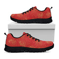 Chinese Koi Fish Pattern Print Black Running Shoes