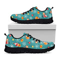 Christmas Santa Gift Pattern Print Black Running Shoes