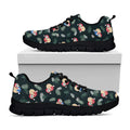 Christmas Sleeping Sloths Pattern Print Black Running Shoes