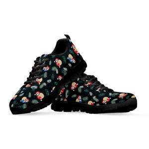 Christmas Sleeping Sloths Pattern Print Black Running Shoes