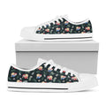 Christmas Sleeping Sloths Pattern Print White Low Top Sneakers