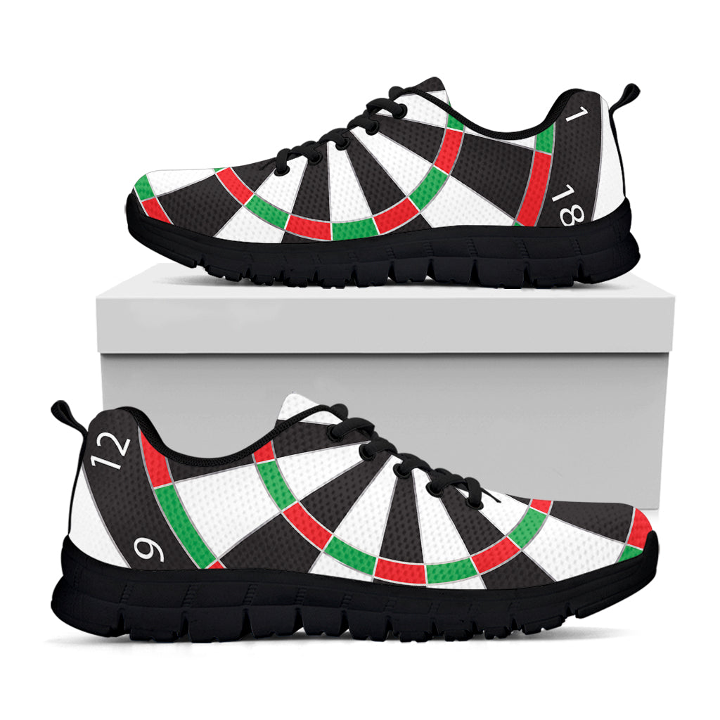 Classic Dartboard Print Black Running Shoes