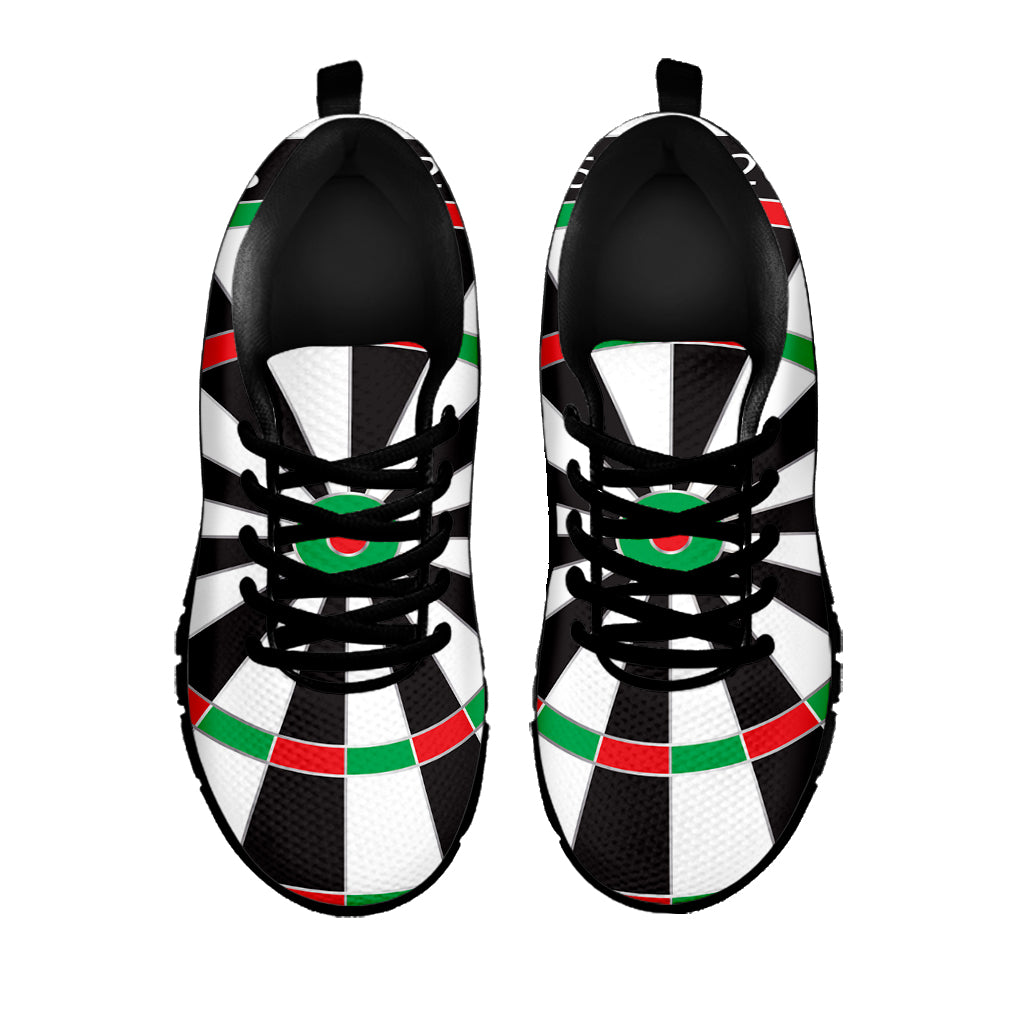 Classic Dartboard Print Black Running Shoes