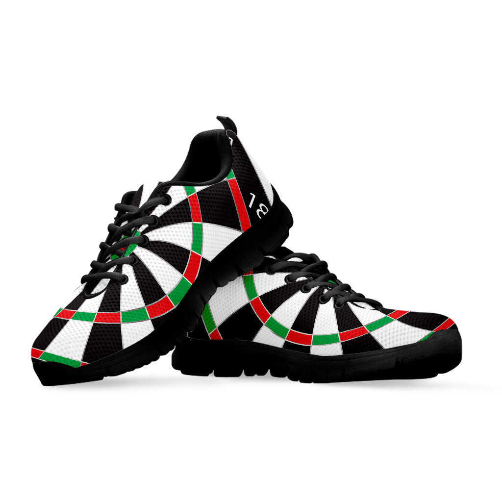 Classic Dartboard Print Black Running Shoes