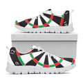 Classic Dartboard Print White Running Shoes