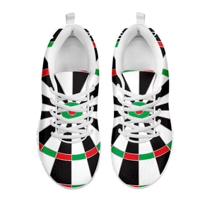 Classic Dartboard Print White Running Shoes