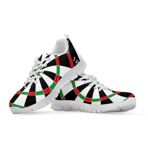 Classic Dartboard Print White Running Shoes