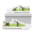 Coconut 3D Print White Low Top Sneakers