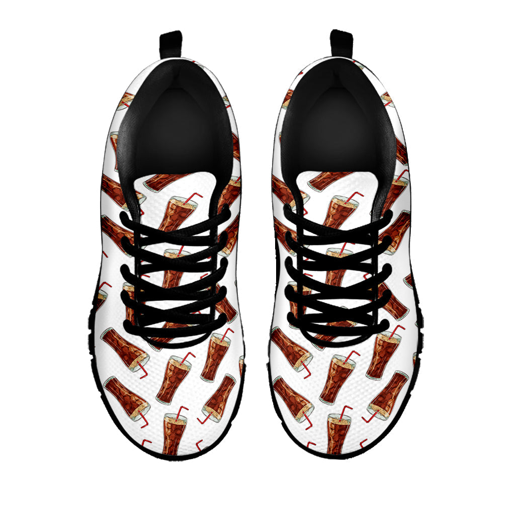Cola Pattern Print Black Running Shoes
