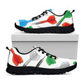 Colorful Darts Pattern Print Black Running Shoes