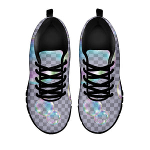 Colorful Soap Bubble Print Black Running Shoes