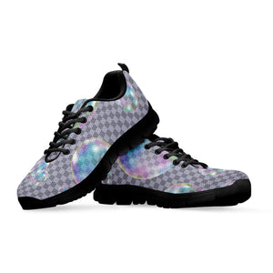 Colorful Soap Bubble Print Black Running Shoes