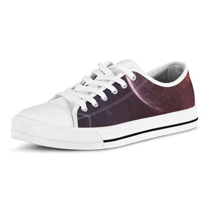 Cosmic Space Print White Low Top Sneakers