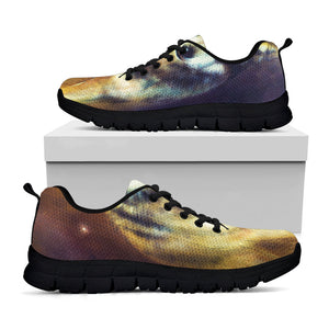 Cosmic Wolf Portrait Print Black Running Shoes