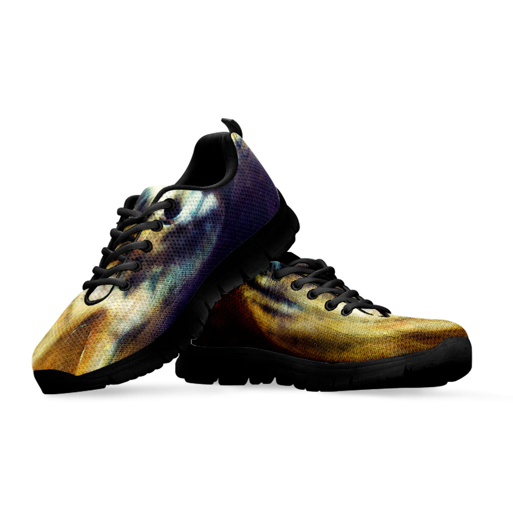 Cosmic Wolf Portrait Print Black Running Shoes
