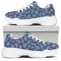 Cow Denim Jeans Pattern Print White Chunky Shoes