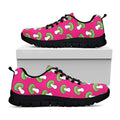 Crazy Mushroom Pattern Print Black Running Shoes
