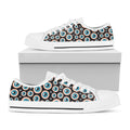 Creepy Eyeball Pattern Print White Low Top Sneakers