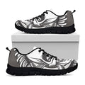 Cross Piston Mechanic Skull Print Black Running Shoes