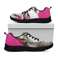 Cute Alaskan Malamute Print Black Running Shoes