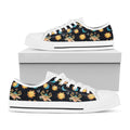 Cute Cartoon Taurus Pattern Print White Low Top Sneakers