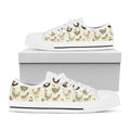 Cute Chicken Pattern Print White Low Top Sneakers