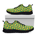 Cute Christmas Emoji Pattern Print Black Running Shoes